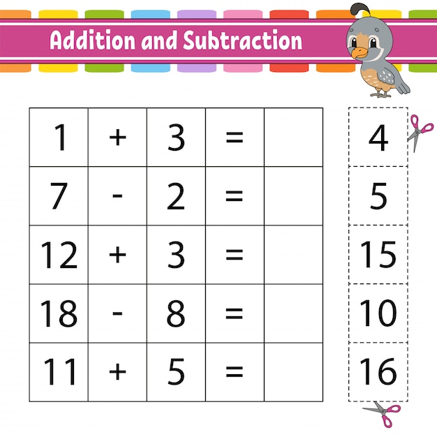 Addition and subtraction.