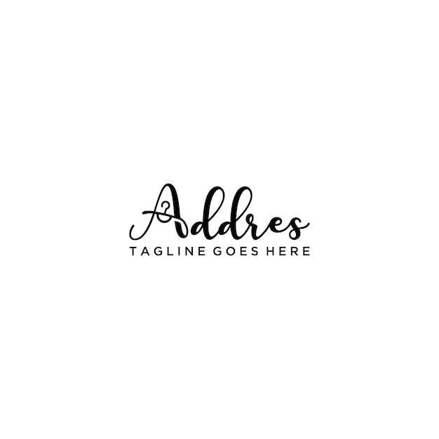 Vector addres boutique logo sign design