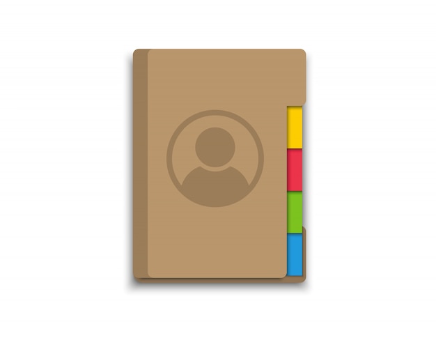 Vector address book. book of contacts. icon for the application on the phone or laptop.