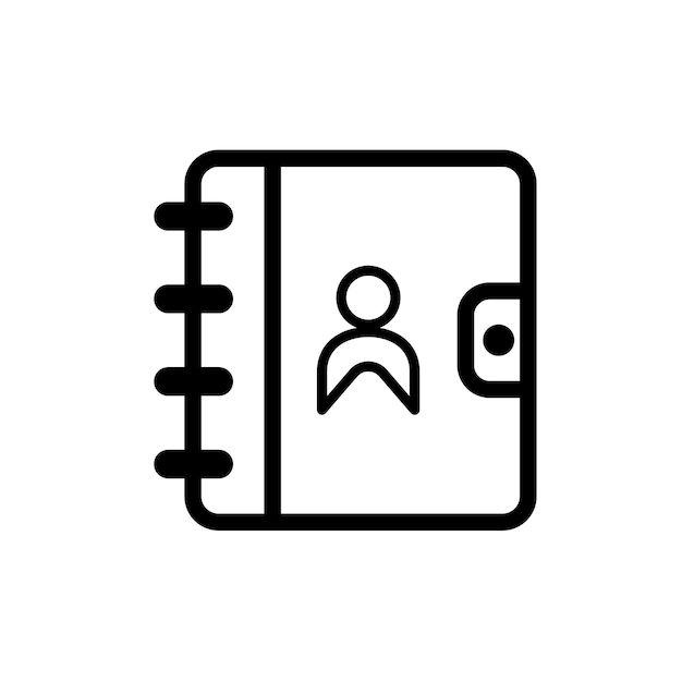 アドレス帳アイコン ベクトル テンプレート ロゴ トレンディなコレクション フラット デザイン