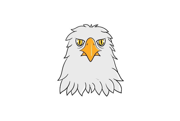 Vector adelaar gezicht clipart vogel hoofd illustratie art