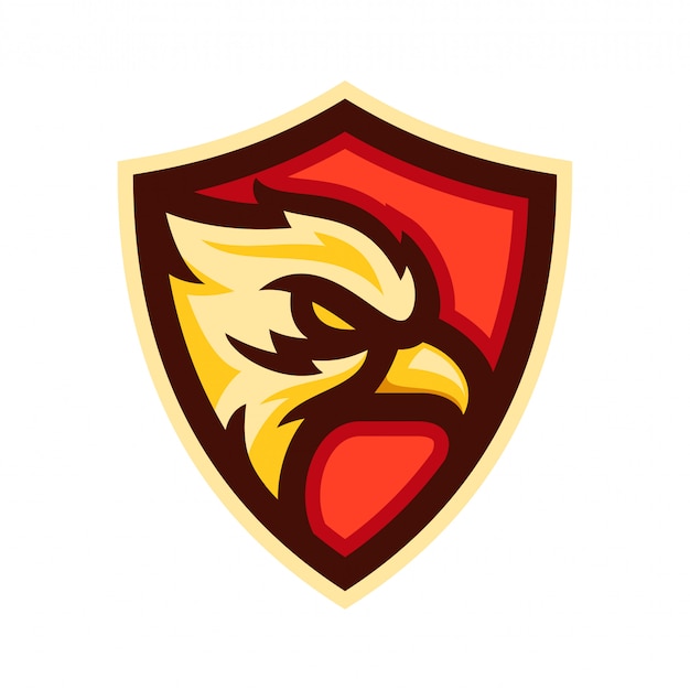 adelaar hoofd logo badge sjabloon vectorillustratie