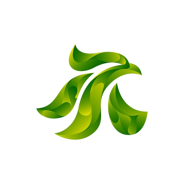 adelaar logo Abstract adelaar hoofd groen gradiënt logo