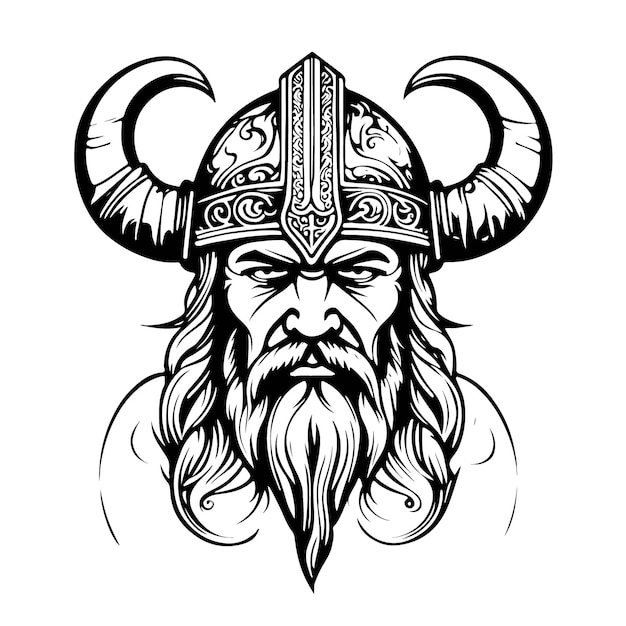 Adembenemend mooi viking embleem vector logo kunst