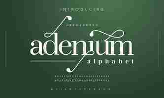 Vector adenium abstract fashion font alphabet minimal modern urban fonts for logo brand etc typography