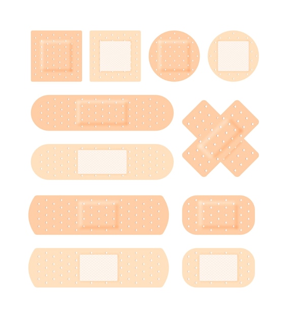 Adhesive plaster medical set