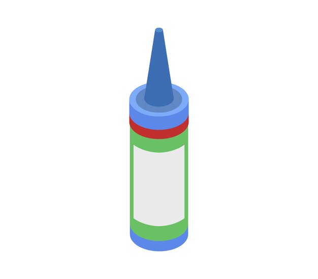 Vector adhesive polyurethane isometric