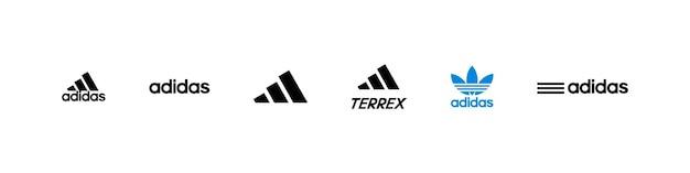 Adidas Terrex Originals-logoset Topkledingmerk redactioneel logotype Zdolbuniv Oekraïne 26 april 2023