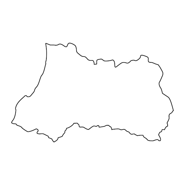 Vector adjara region map administrative division of georgia vector illustration