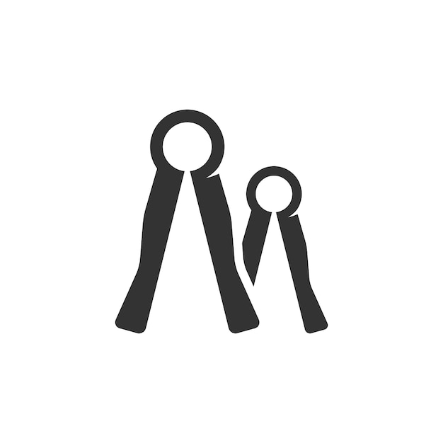 Adjustable wrench icon in black and white