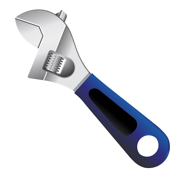 Adjustable wrench icon color vector illustration