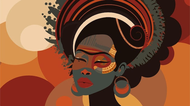 Admirable illustration of an African woman