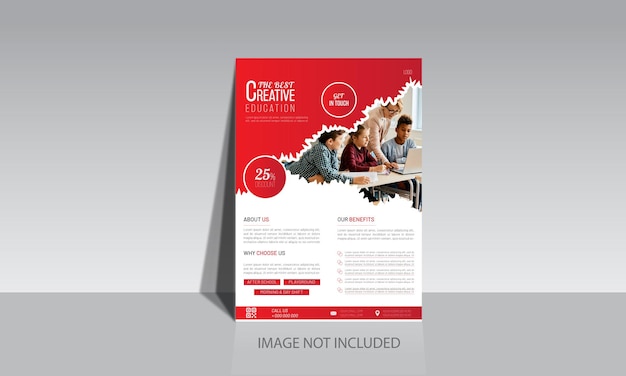 Vector admission brochure education flyer cover, poster, leaflet layout design template