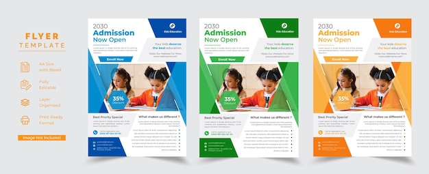 Vector admission flyer template