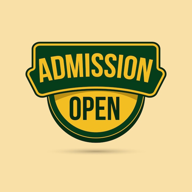 admission open badge banner design