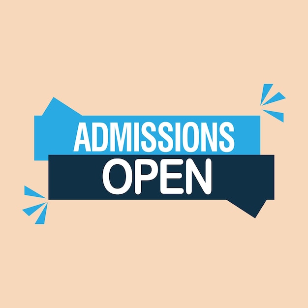 Vector admission open banner abstract school college coaching clipart