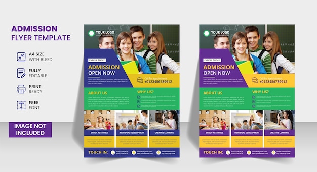 Admission open flyer template layout