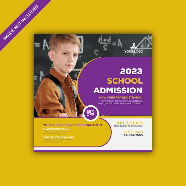 Admission social media post design for 2023