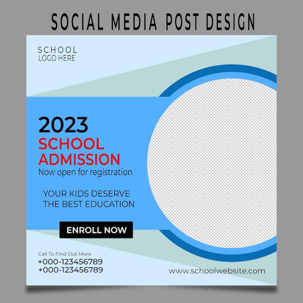 Admission social media template