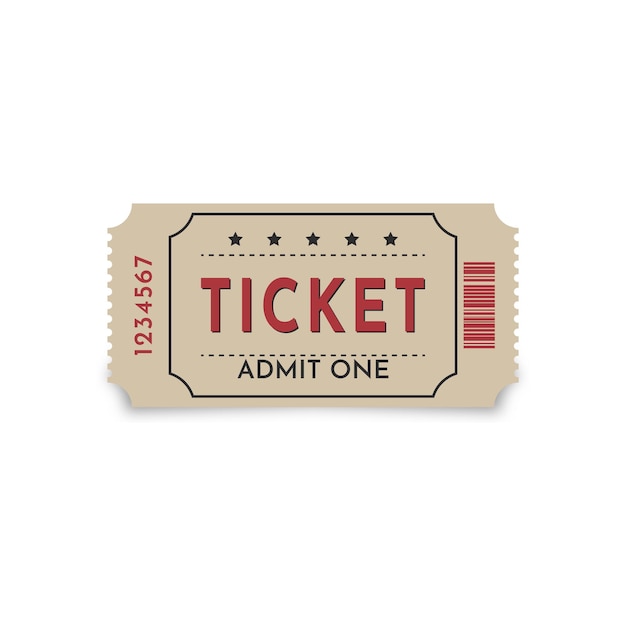 Vector admit one ticket vector design logo template