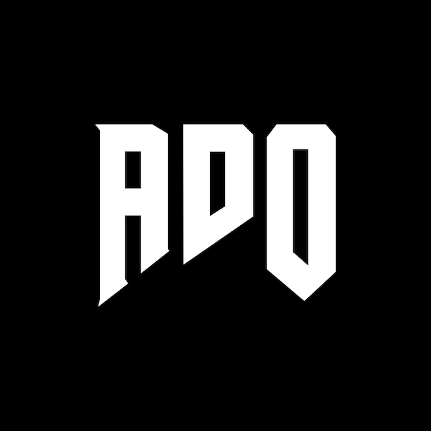 ADO letter logo design for technology company ADO logo design black and white color combination ADO logo ADO vector ADO design ADO icon ADO alphabet ADO typography logo design