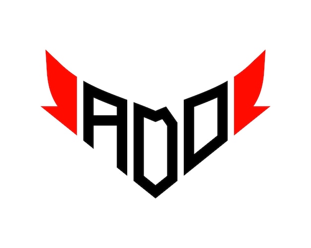 Ado letter logo design