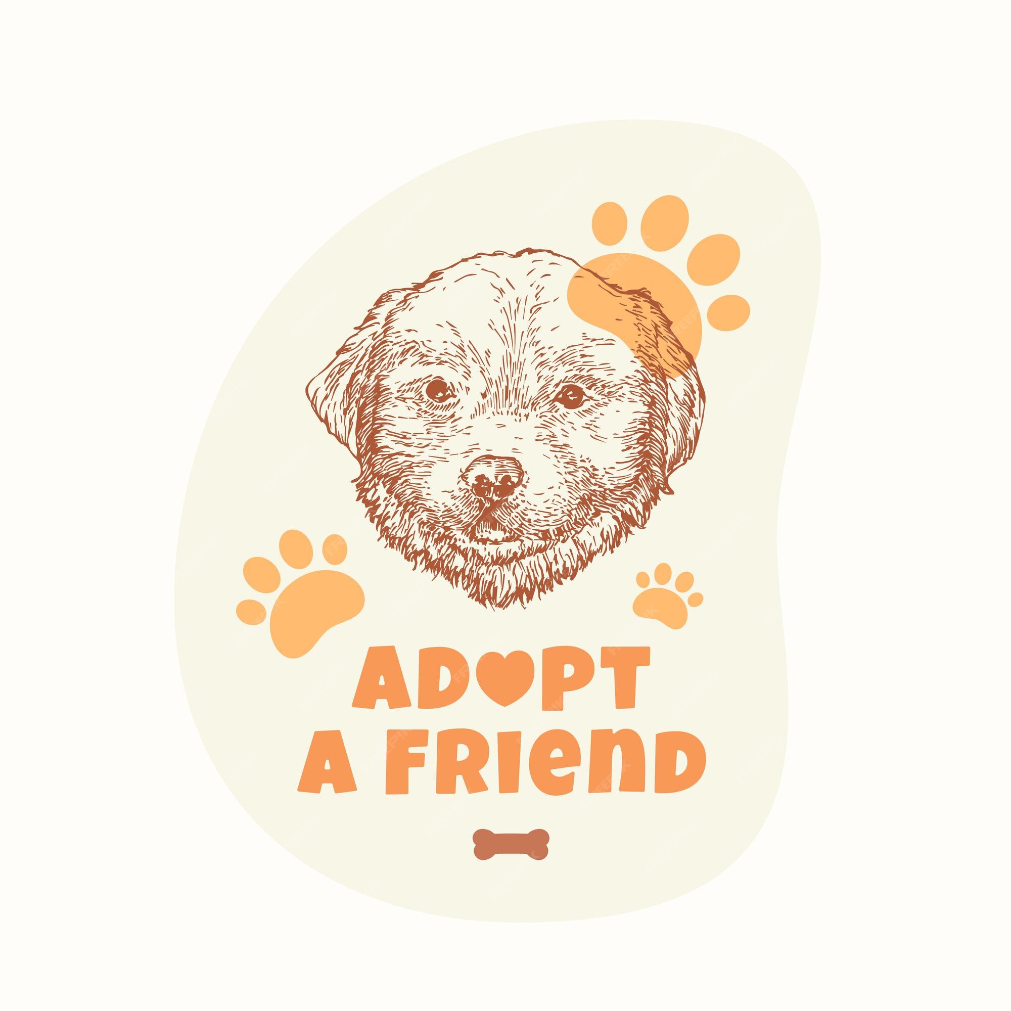 Adopt Me Cute Dog Sign Stock Vector (Royalty Free) 71763850