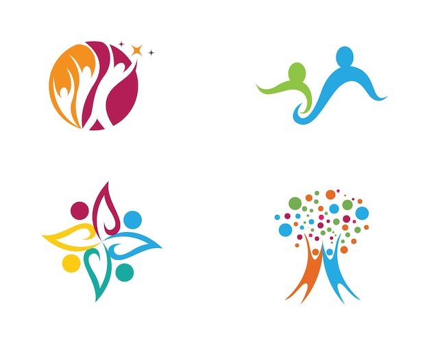 Adoptie en gemeenschapszorg Logo sjabloon vector pictogram