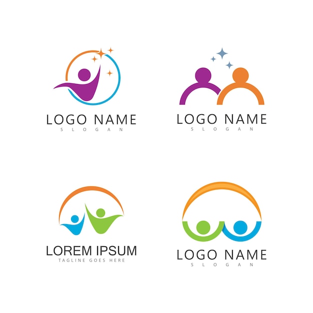 Adoptie en gemeenschapszorg Logo sjabloon vector