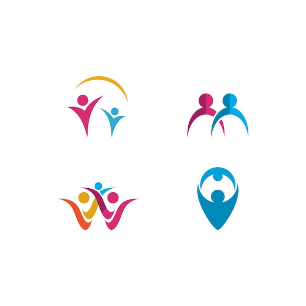 Adoptie en gemeenschapszorg Logo sjabloon vector