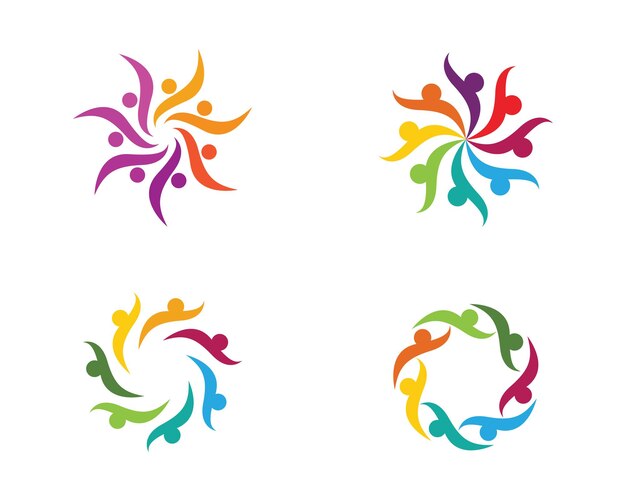 Adozione e cura della comunità logo template vector icon