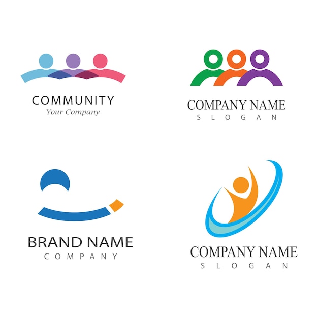 Adoption and community care Logo template vector icon