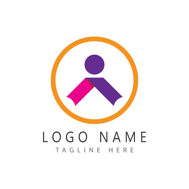 Adoption and community care Logo template vector icon