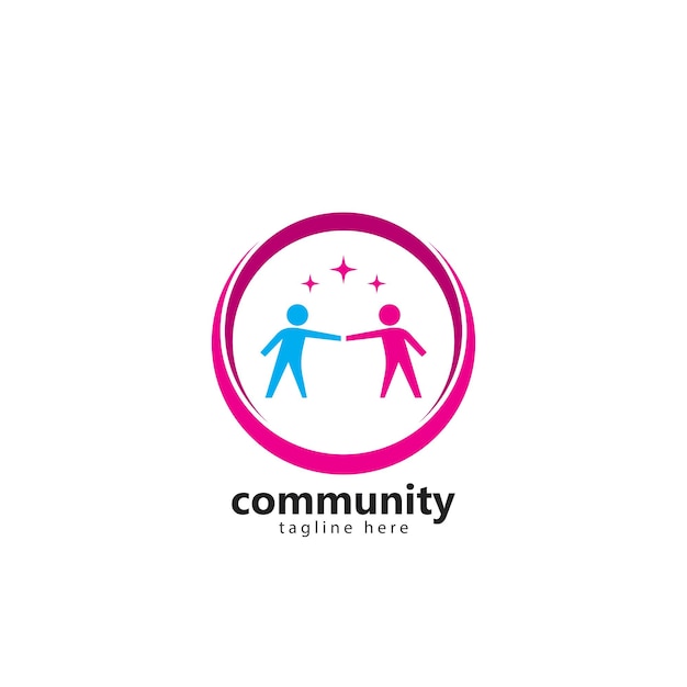 Учет и поддержка сообщества Логотип шаблона шаблона