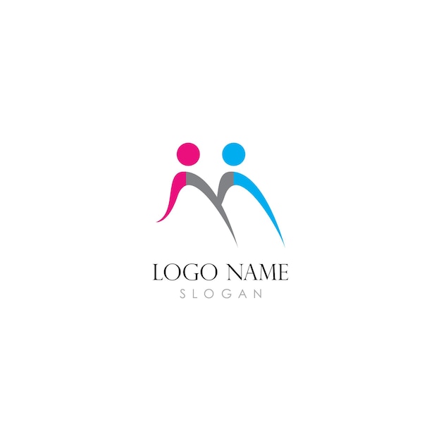 Adoption and community care Logo template vector