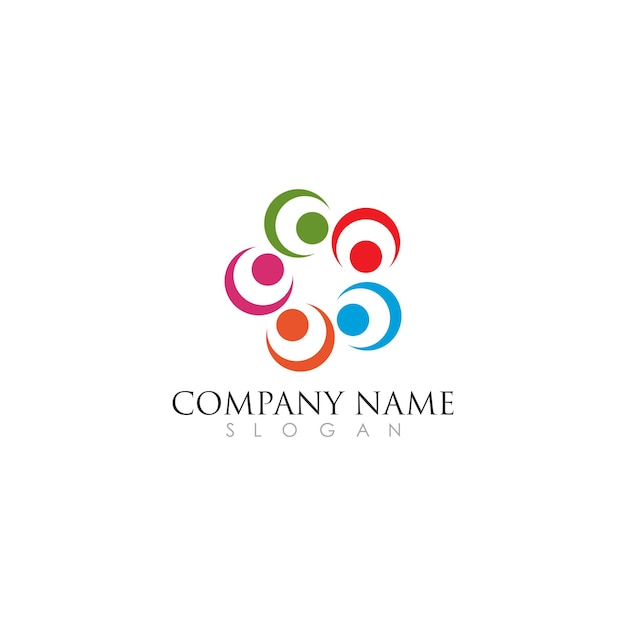 Adoption and community care logo template vector