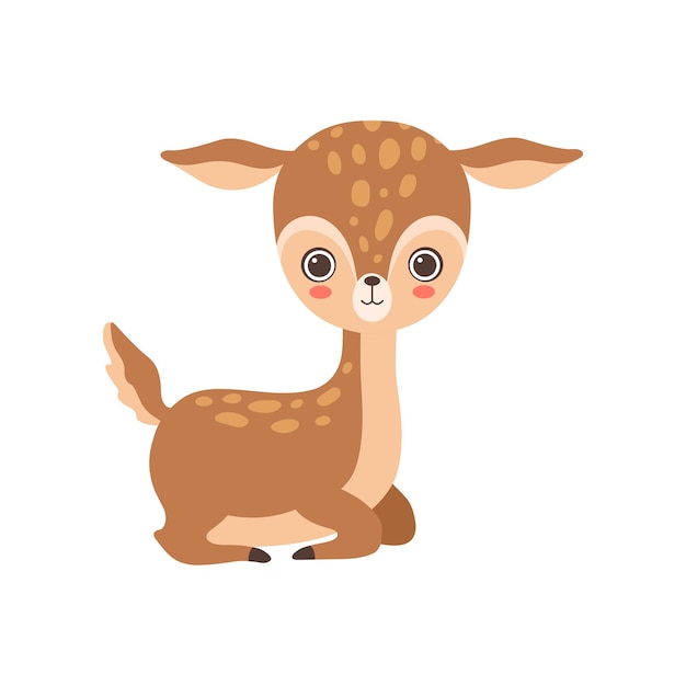 Adorabele baby herten bos fawn dier vector illustratie