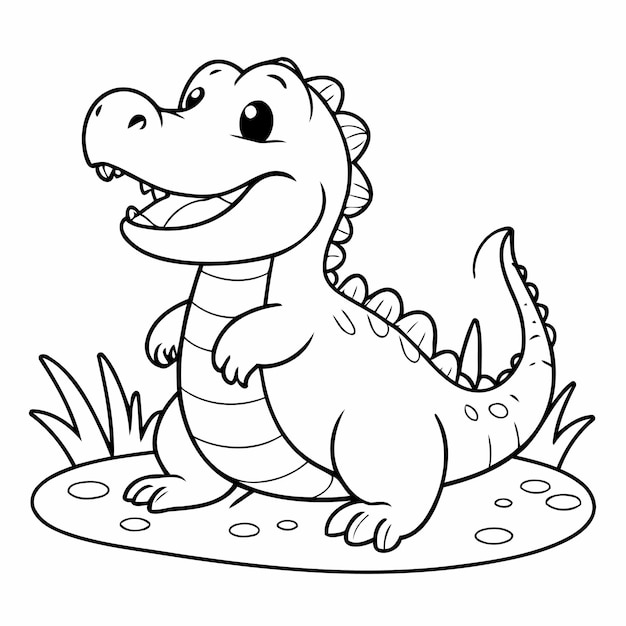 Vector adorable alligator for children books