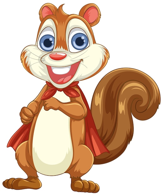 Vettore illustrazione dell'adorabile personaggio di cartone animato squirrel