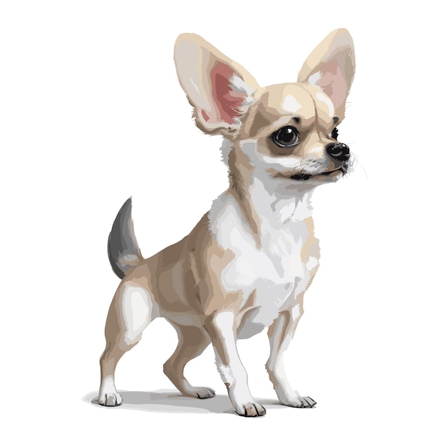 Vector adorable chihuahua animal drawing vector artwork