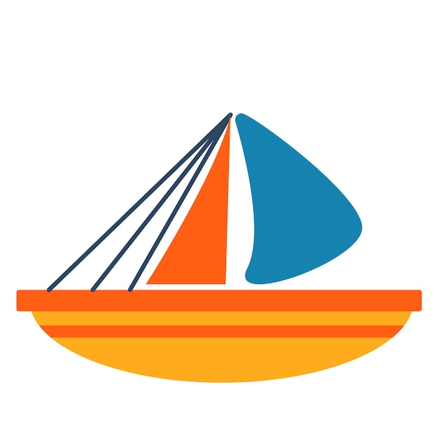 Adorable Children's Style Boat Vector Illustration Perfect for Your Creative Projects