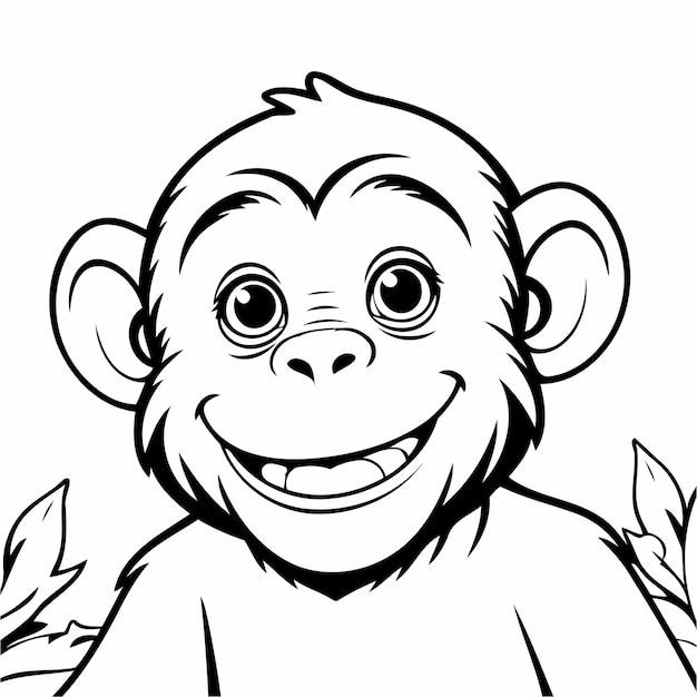 Vector adorable chimpanzee for children books