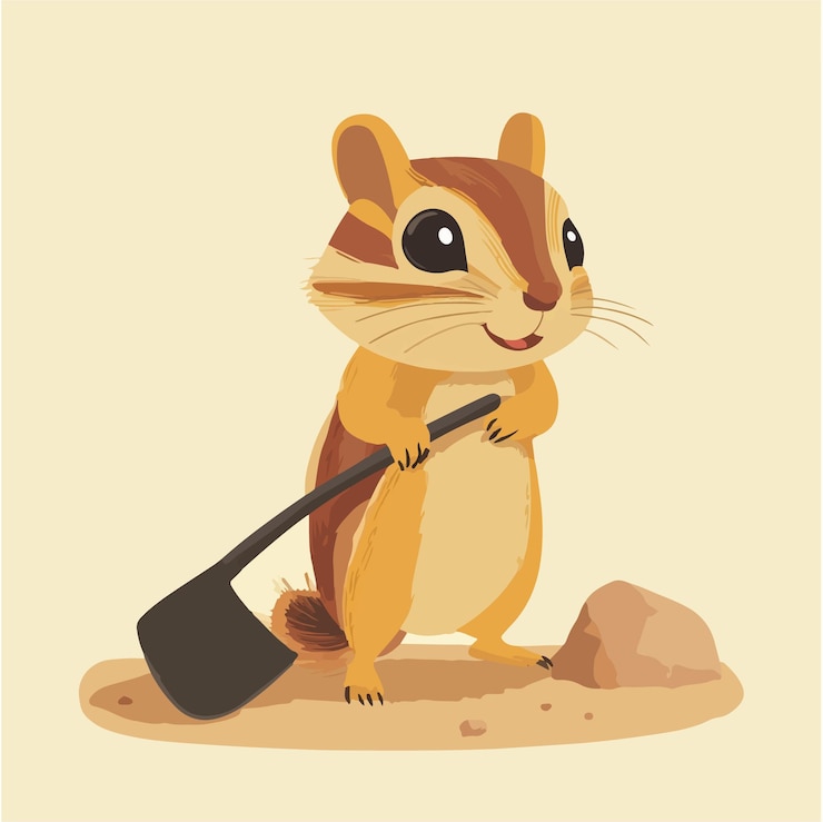 Vector adorable chipmunk vector illustration vector illustration