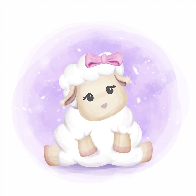 Adorable Cute Baby Sheep Girl