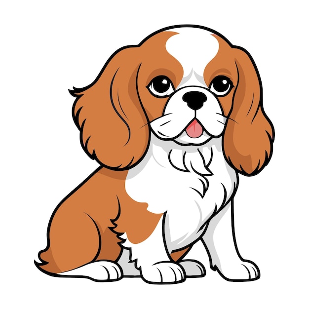 adorable dog illustration design