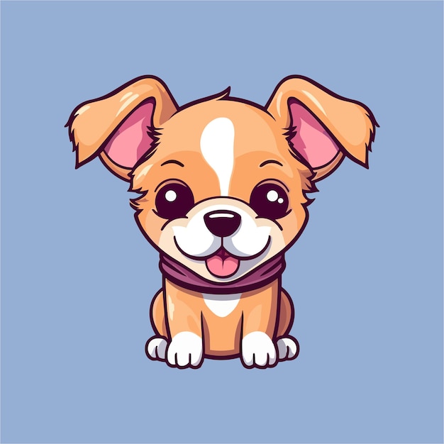 Вектор Очаровательный пушистый щенок, милая мультяшная собака, иллюстрация для детей, товары 039s и многое другое