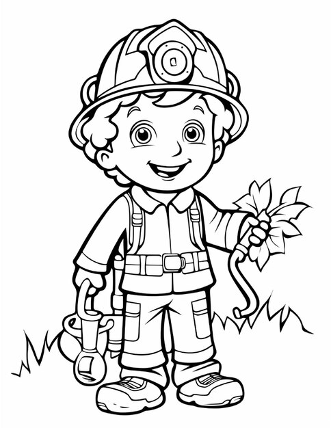 Vector adorable fun kids' coloring page delight on freepik