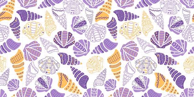 Adorable and fun ocean life seamless pattern