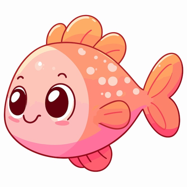 Adorable Goldfish vector illustration