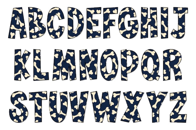 Adorable Handcrafted Bones Font Set